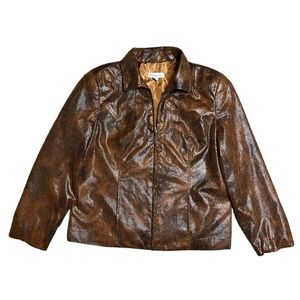 Kim Jones Brown Snake skin print jacket